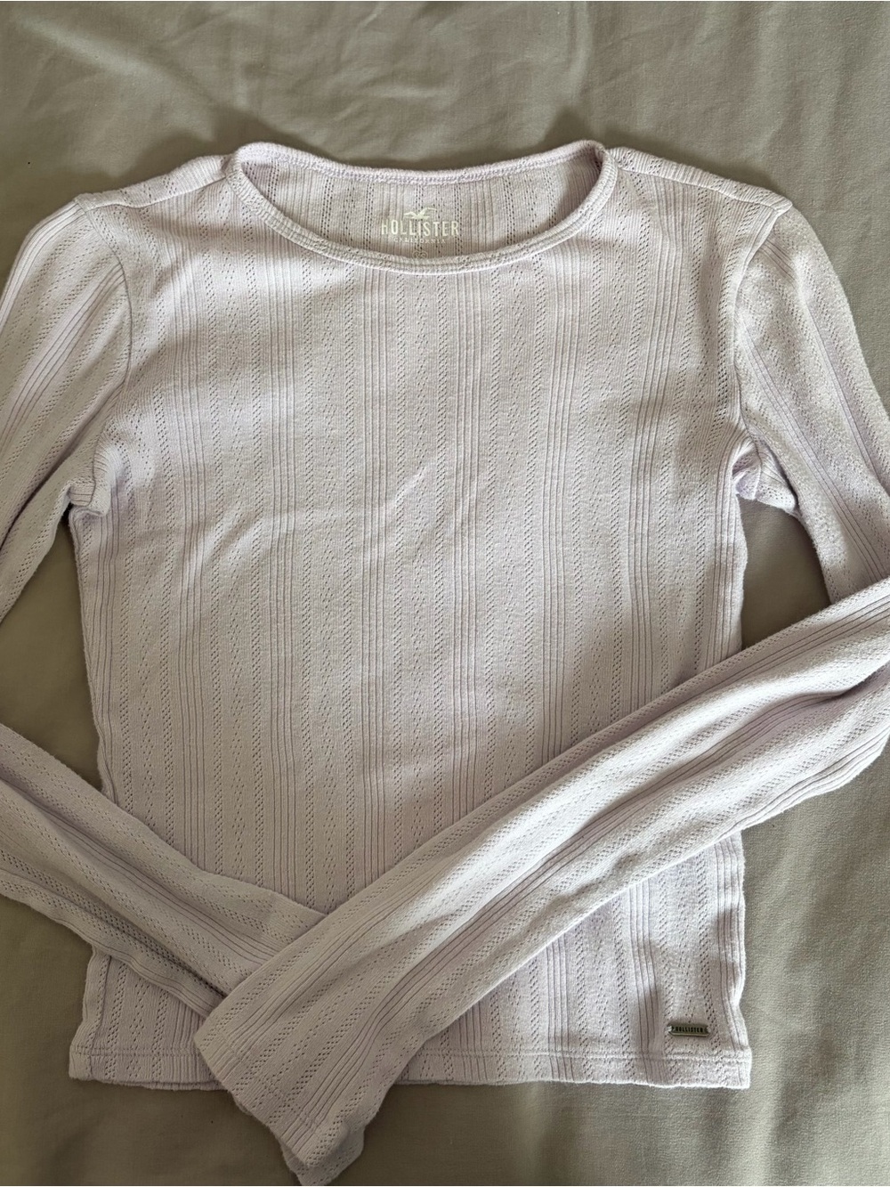 Hollister Lavender Long-Sleeve Knit Top